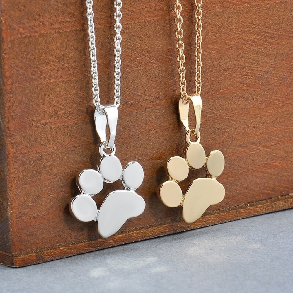 Animal Paw Print Pendant Necklace